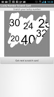 Lucky number scratch card