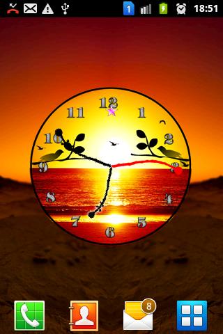 Sunset Analog Clock