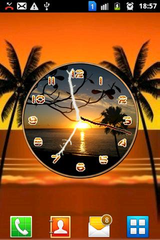 Sunset Analog Clock