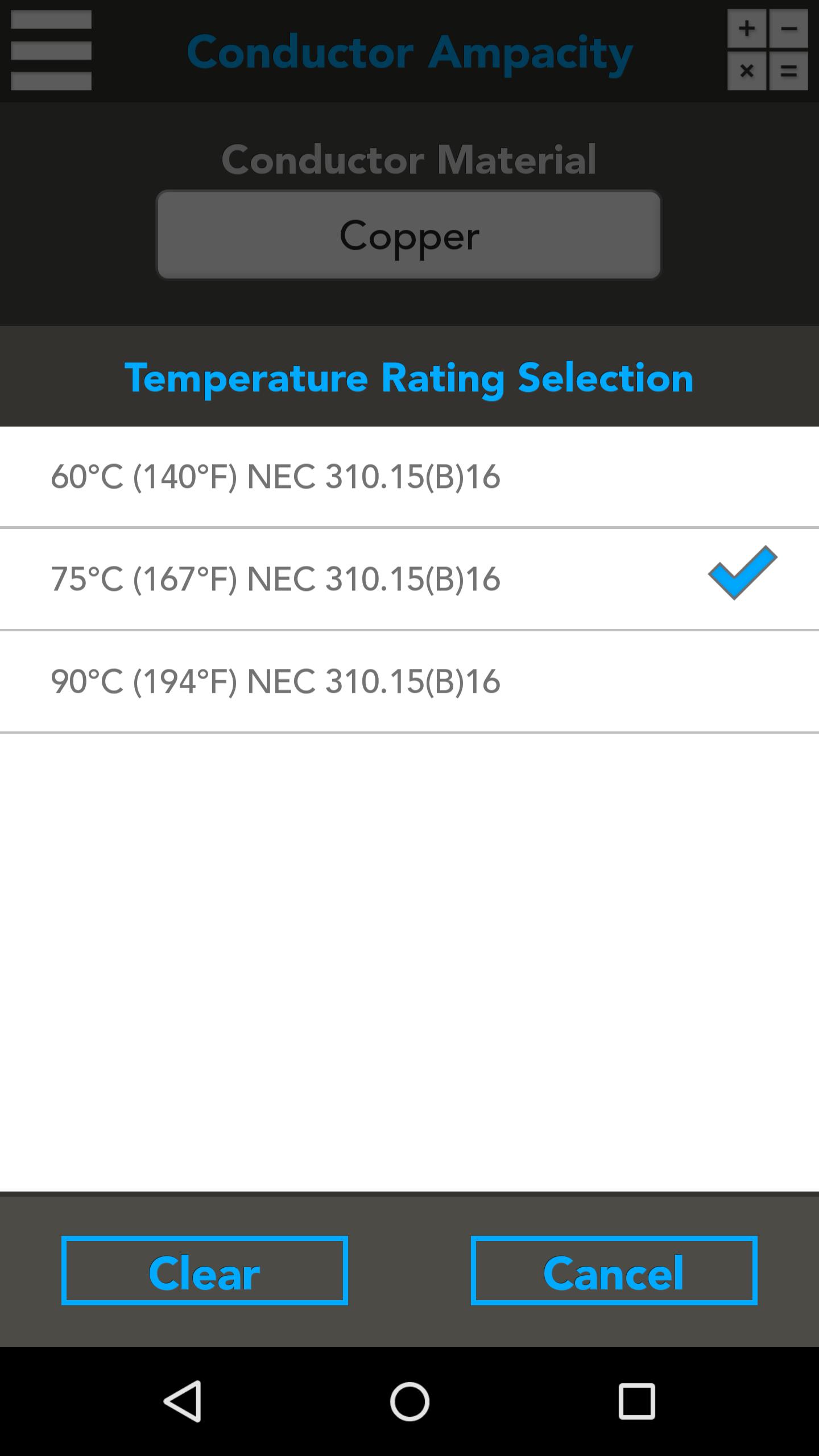 Electrical Code Tables