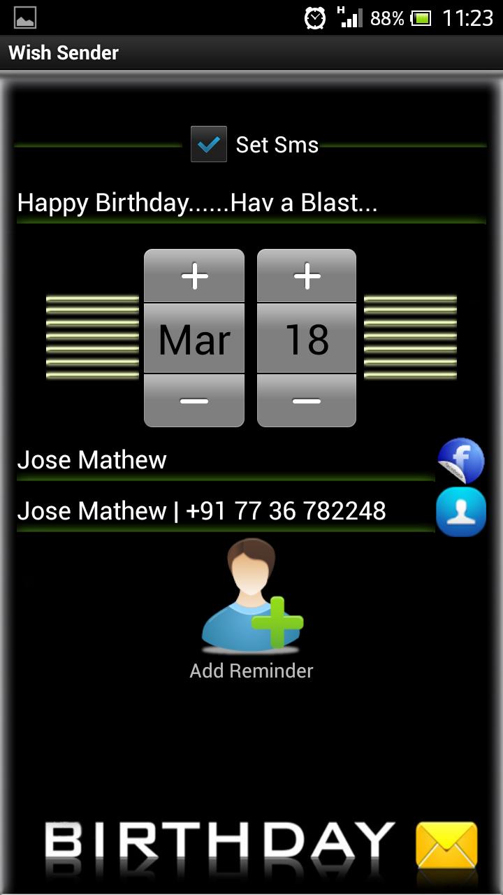 Birthday messenger