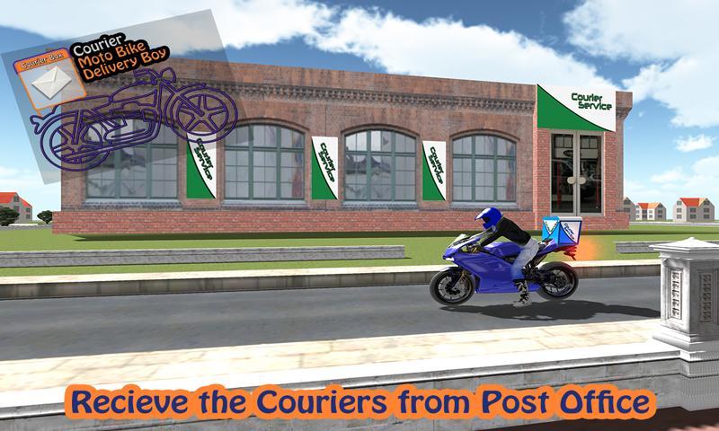 Courier Moto Bike Delivery Boy