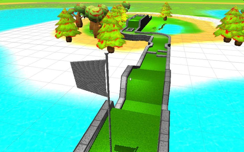 Cartoon Mini Golf Island Retro