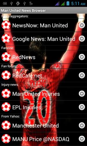 Man United News Browser