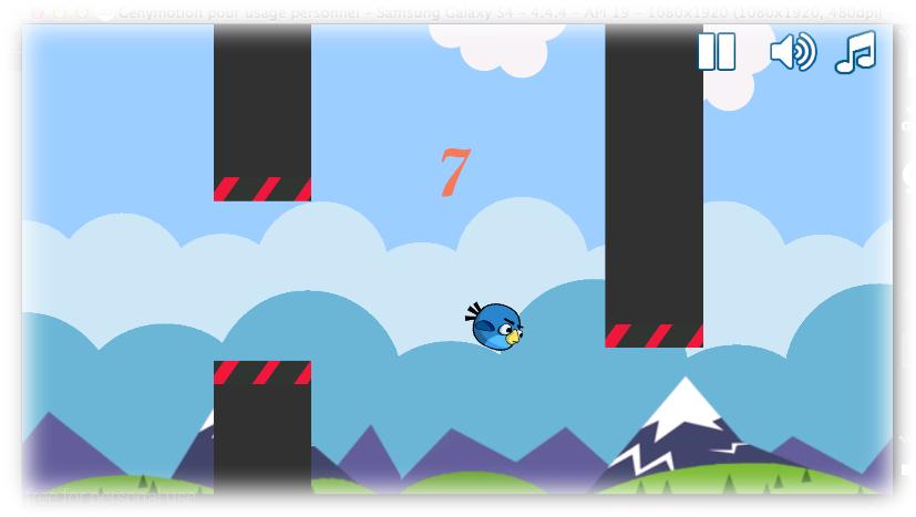 Blue floppy bird