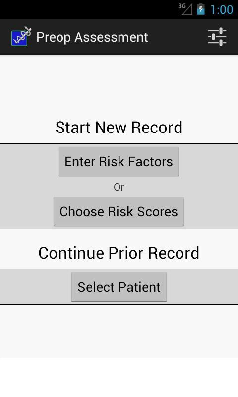 Preop Risk Assessment