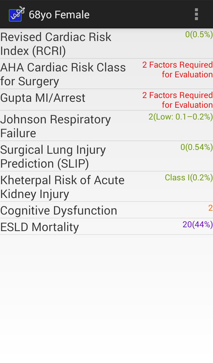 Preop Risk Assessment