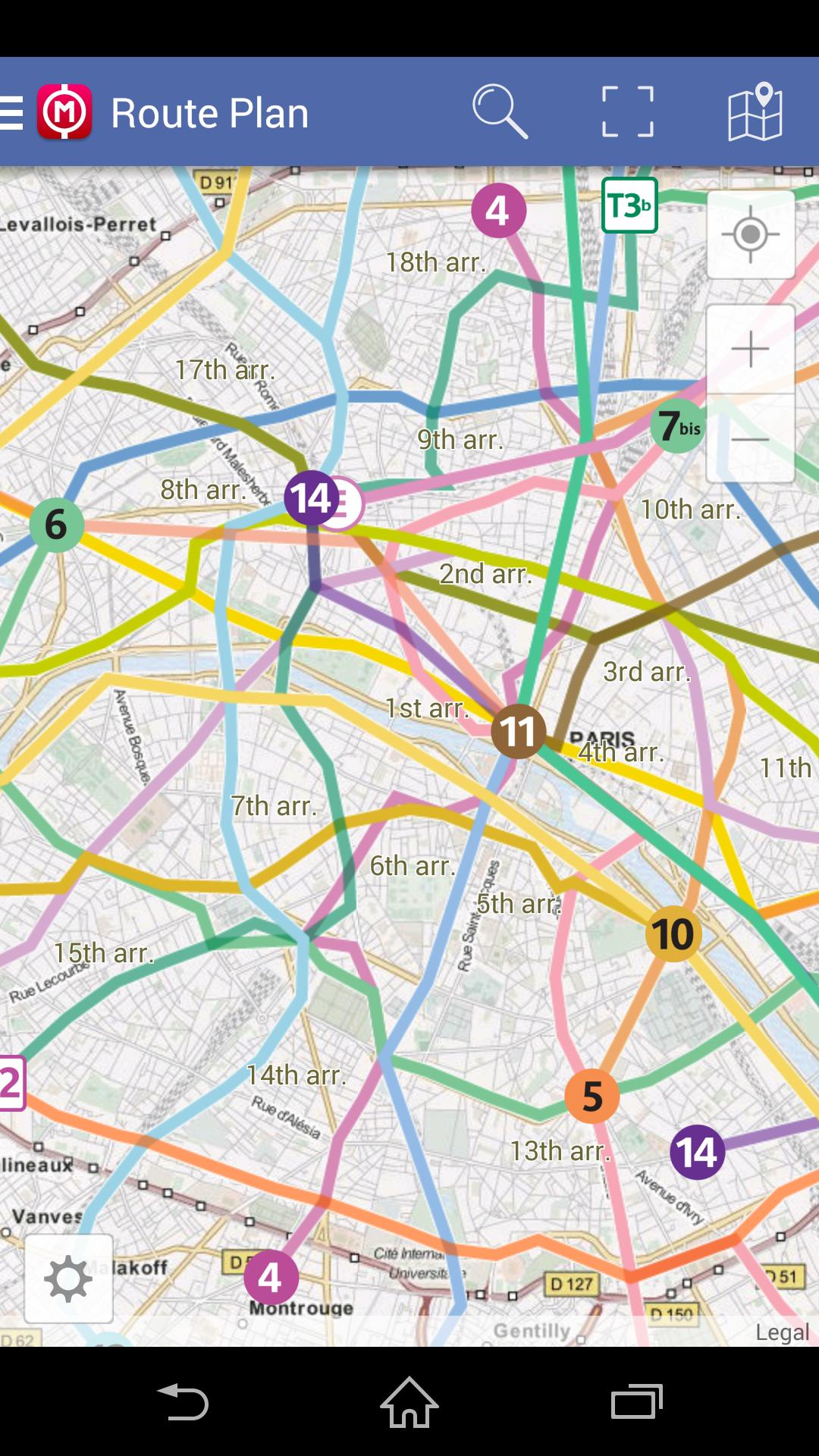 Paris Metro Map - Route Plan