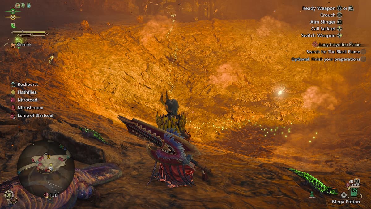 Comment trouver la flamme noire dans Monster Hunter Wilds