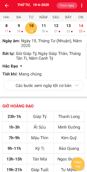 Lich ngay TOT - Lich Van Su