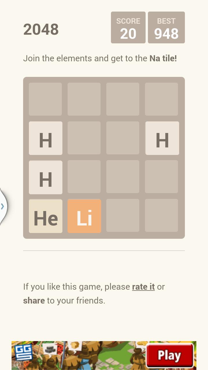 2048 chemistry