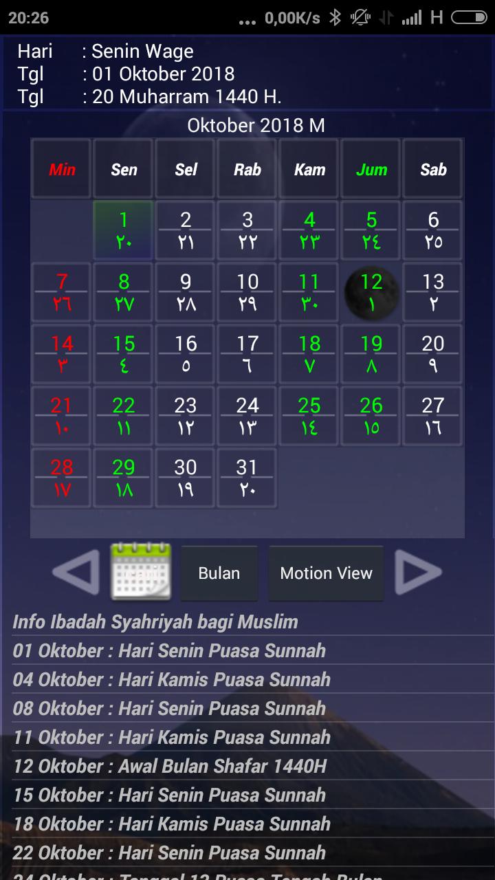 kalender Hijri Pasaran