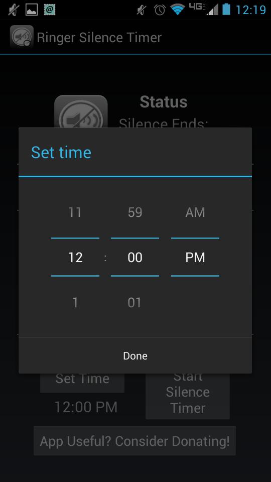 Ringer Silence Timer