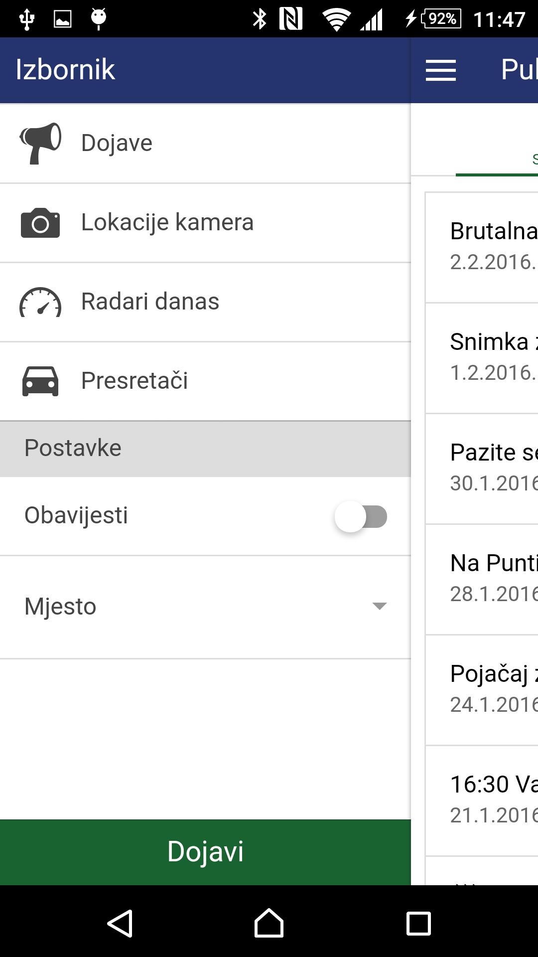 Policija zaustavlja