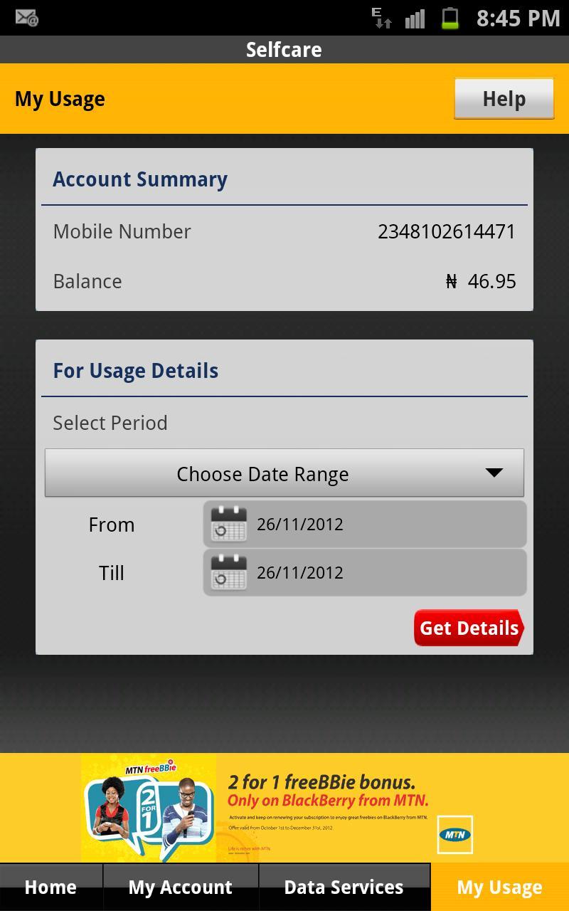 MTN Nigeria Selfcare App
