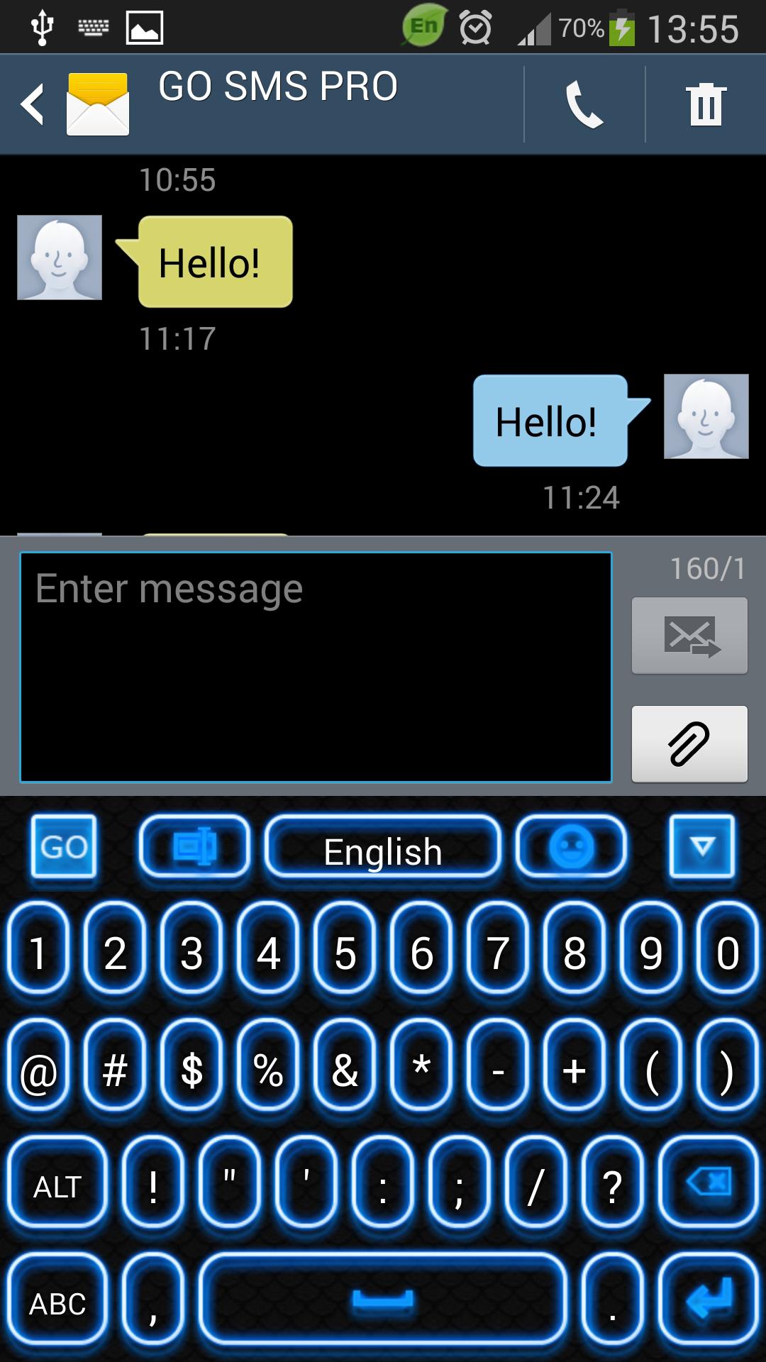 Blue Glow Keyboard