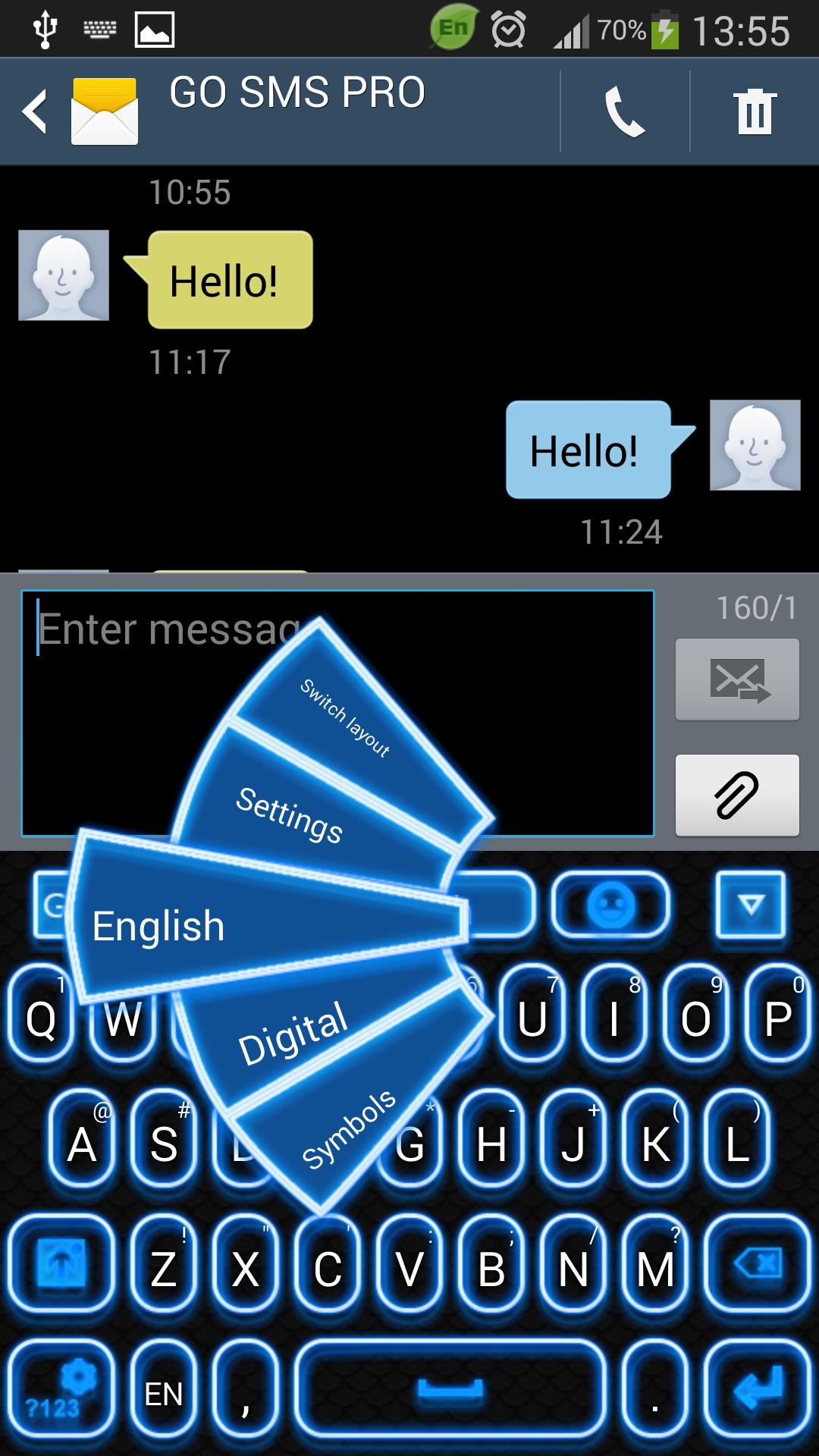 Blue Glow Keyboard
