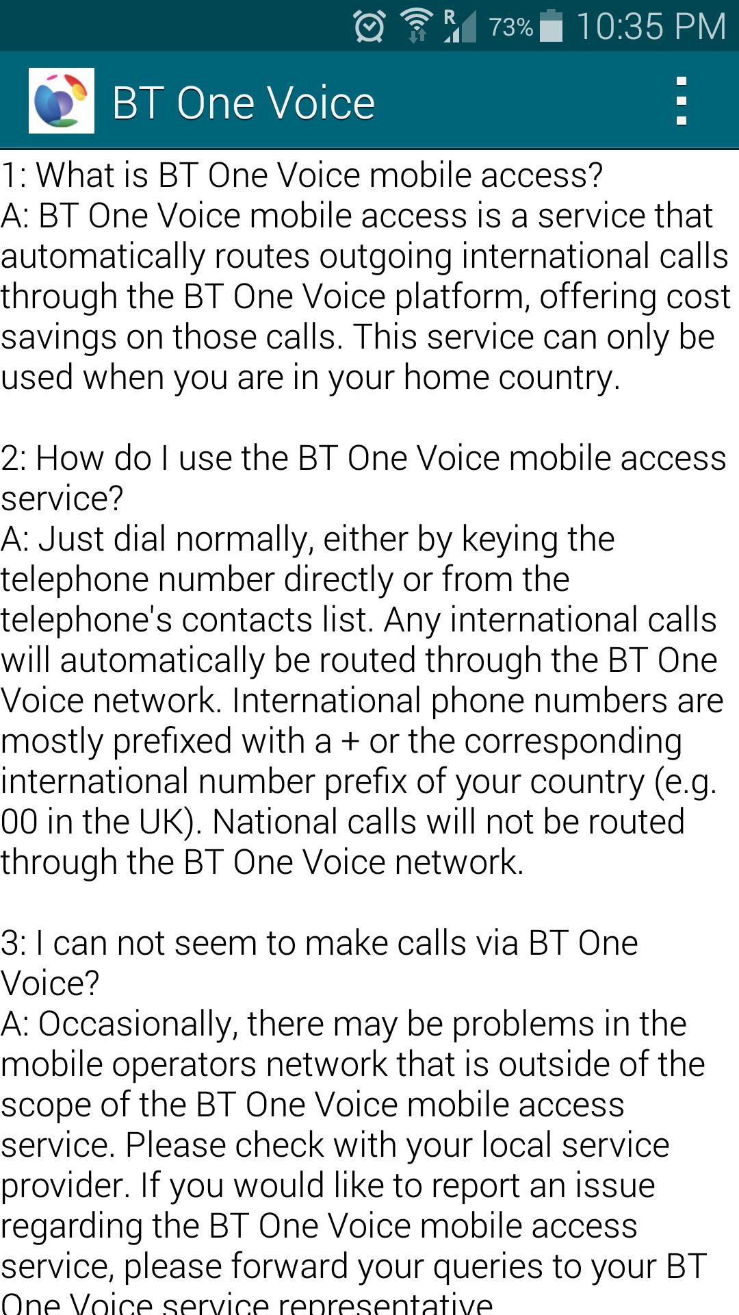 BT One Voice mobile access