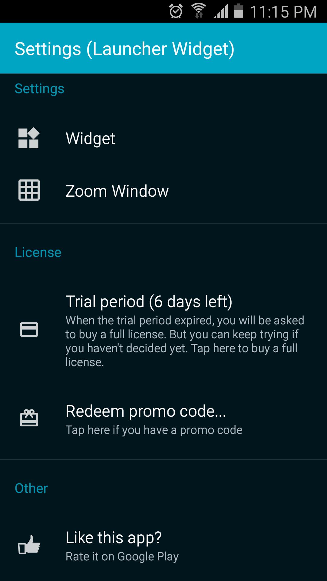 Launcher Widget