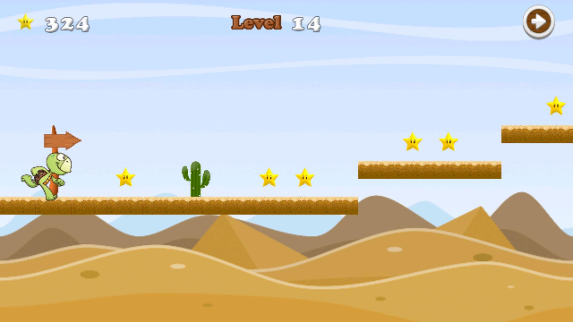 Turtle Run in desert