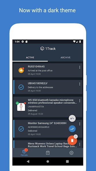 Track your parcels - 1Track