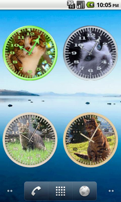 Cat 6 Tabby Analog Clock