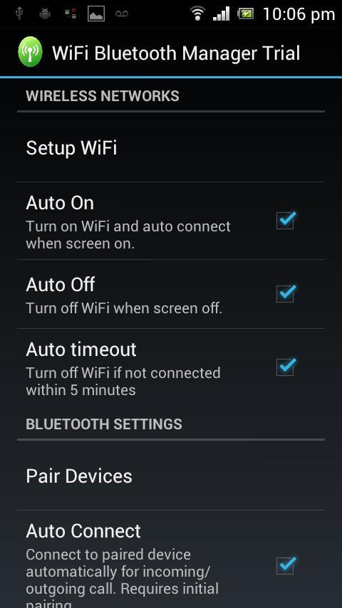 WiFi Bluetooth Manager