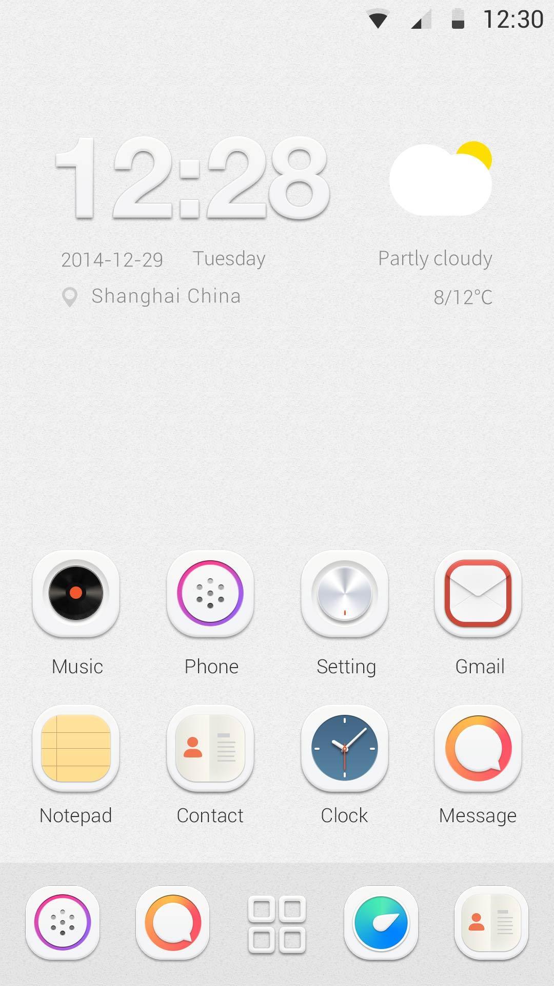 Simple Gray GO Launcher Theme