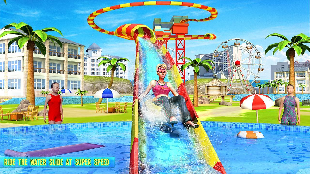 Water Park Downhill Rush  Adventure Slide