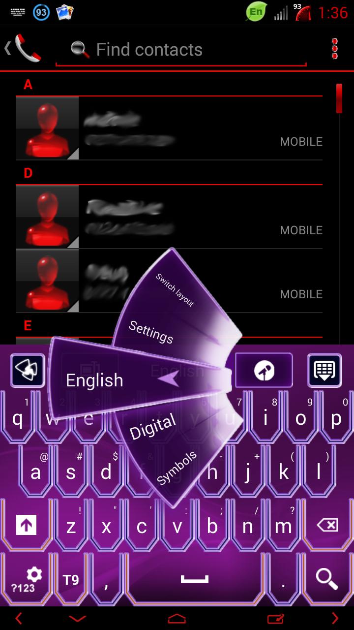 Super Purple Neon Keyboard