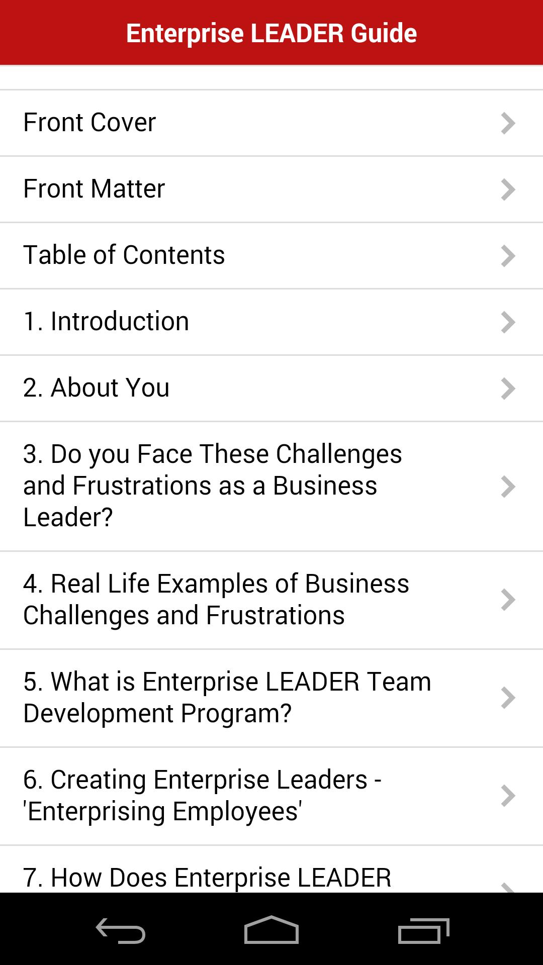 Enterprise LEADER Guide (TEAM)