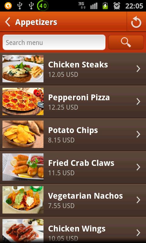 The Restaurant App Demo