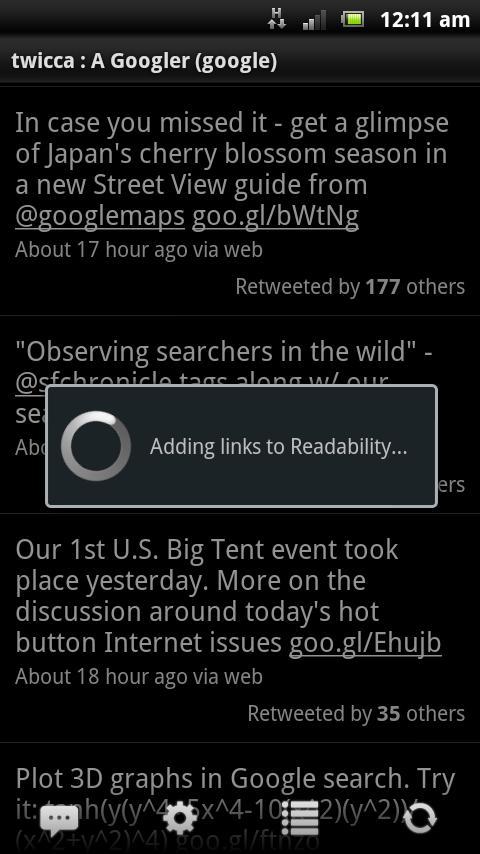 Readability plug-in for twicca