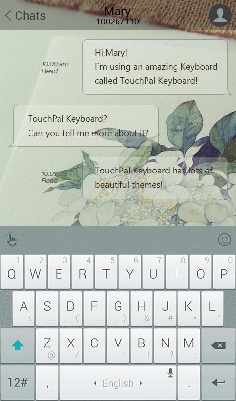 TouchPal Greyish White Theme