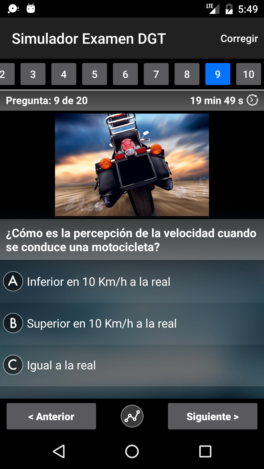 Test Motocicleta Gratis: Examen de Conducir A2/A1