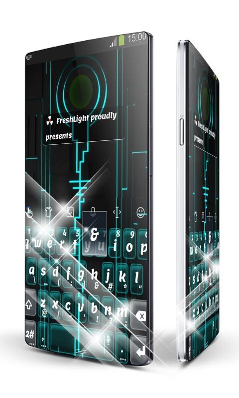 Blue Neon Keypad Art