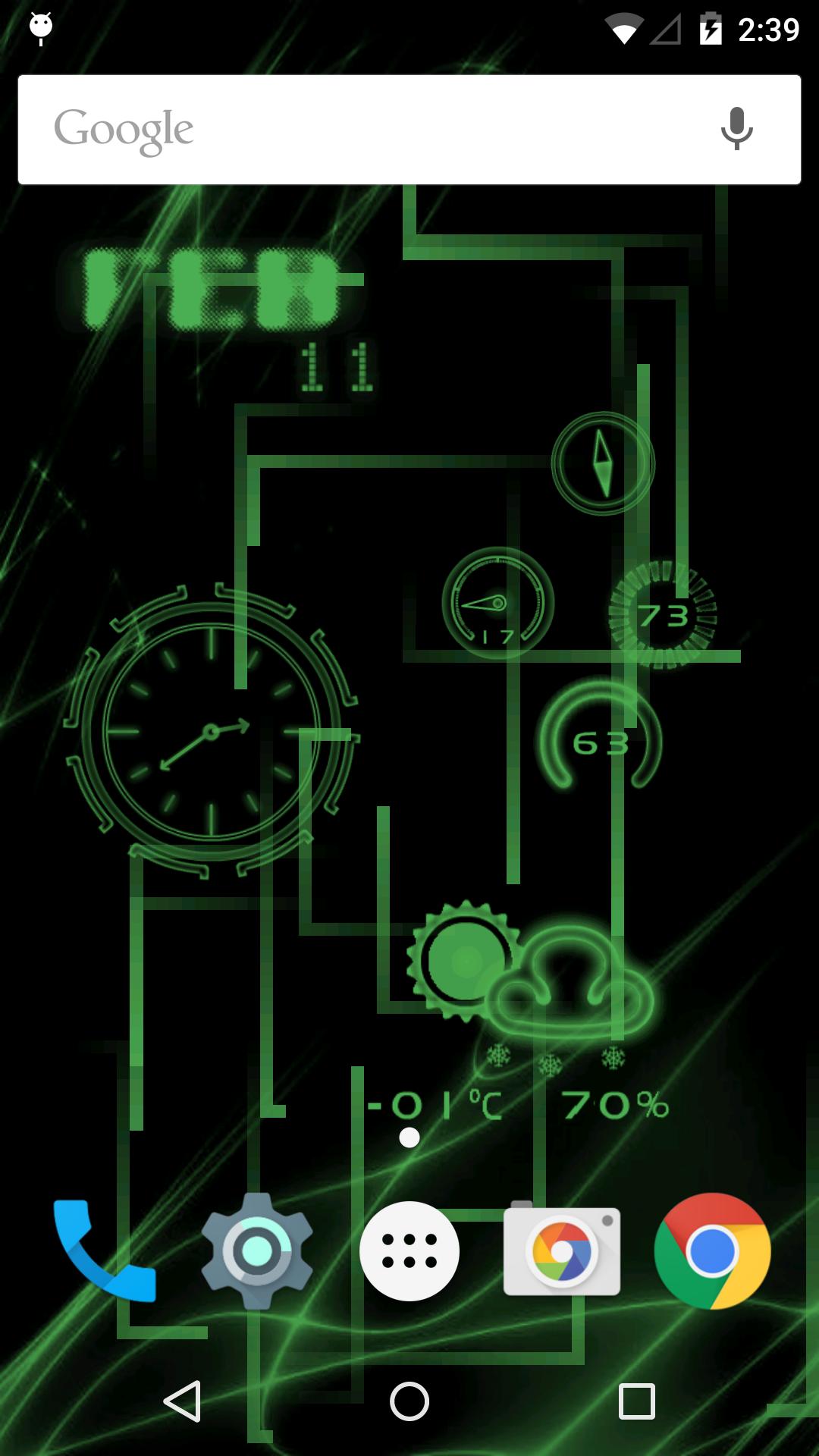 Neon Clock GL Live wallpaper