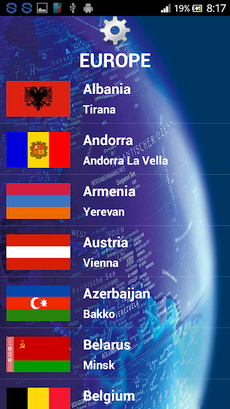Country Capital Currency & Map