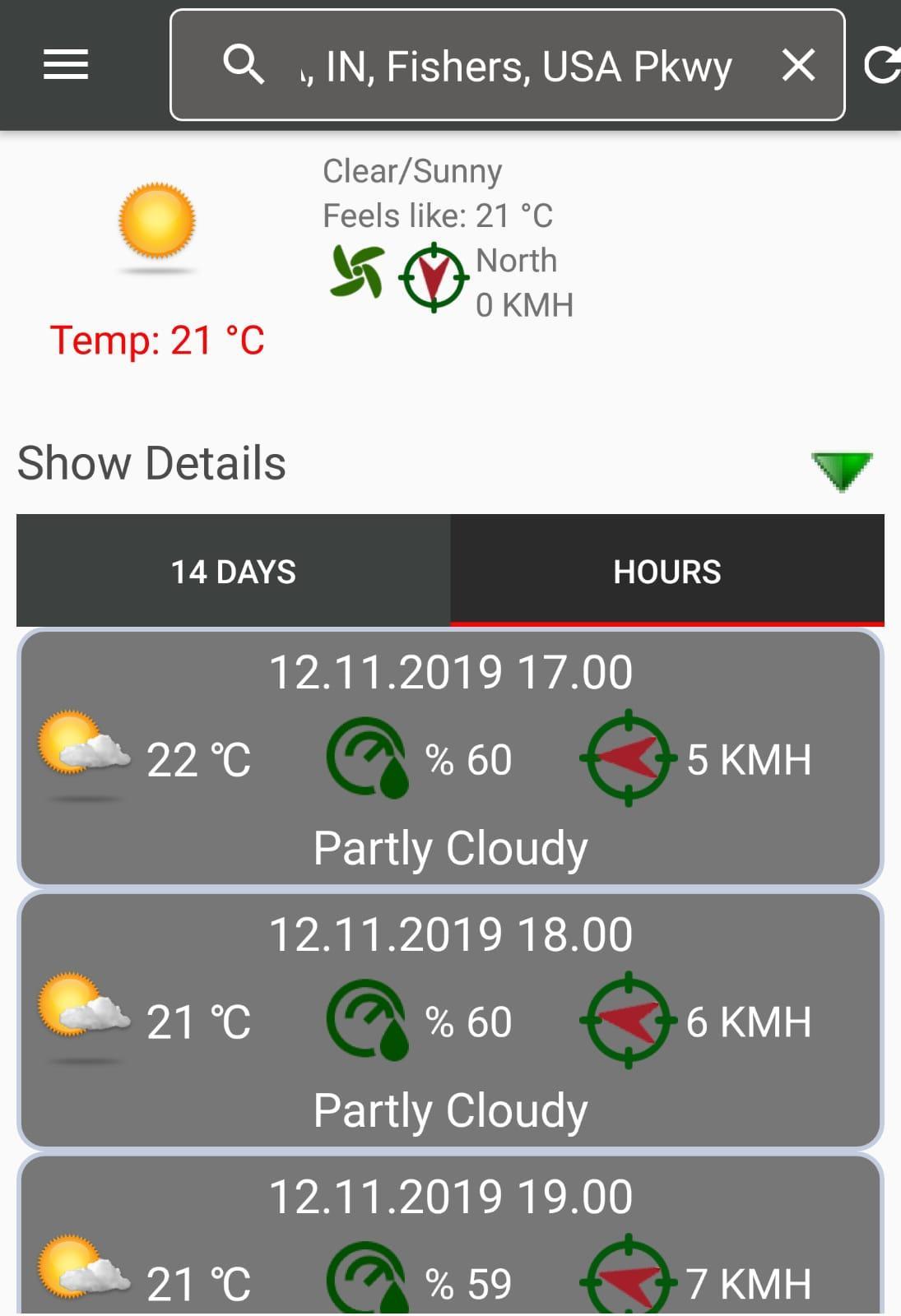 Weather Forecast. 14 Day
