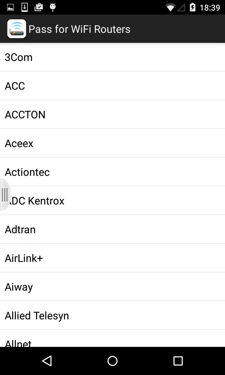 Passwords for WIFI Router