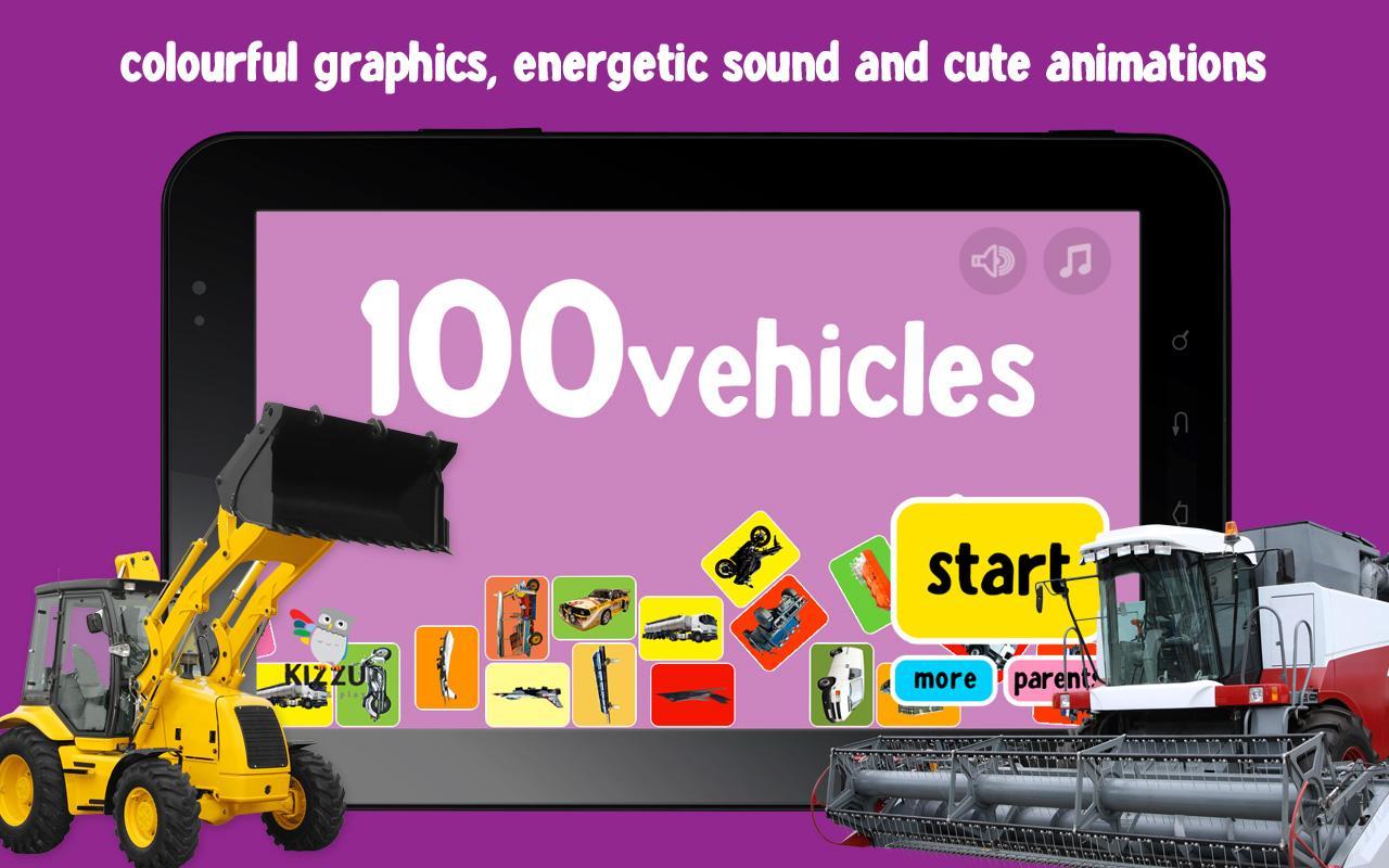 100 Vehicles Words for Babies