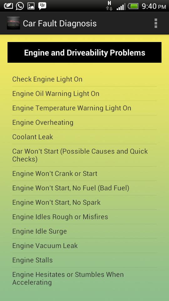 Car Fault Diagnosis