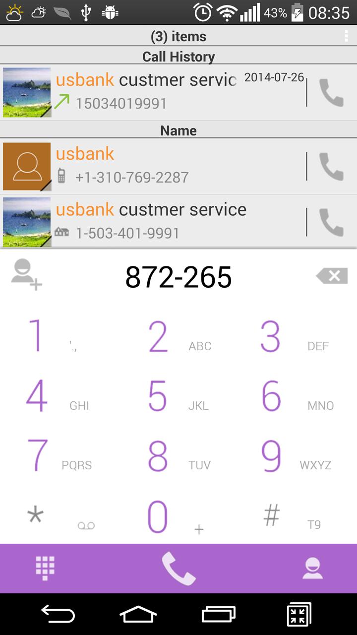 RocketDial Kitkat Purple Theme