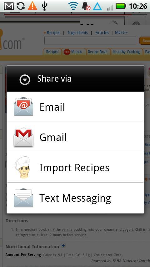 Digital Recipe Sidekick.