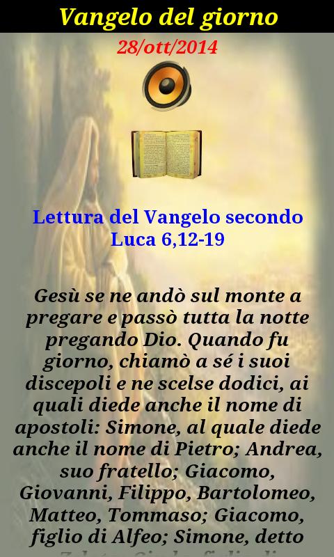 Il Vangelo del giorno