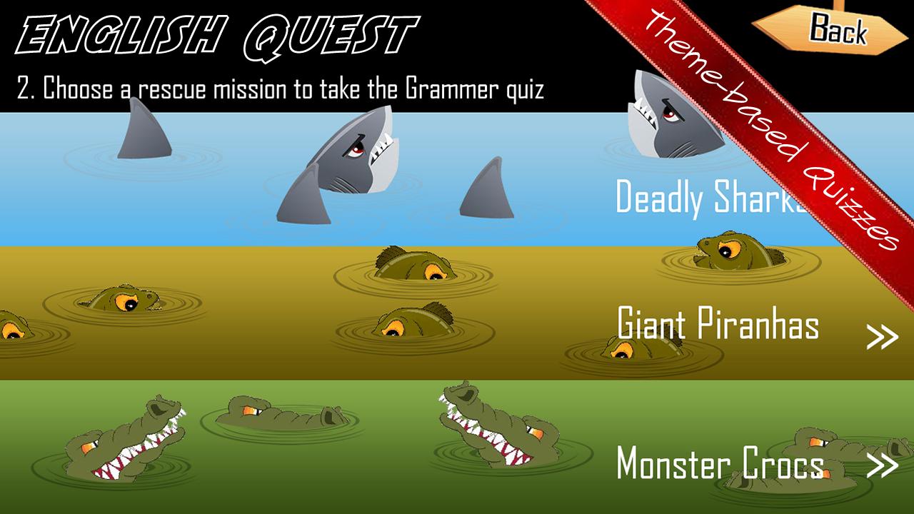 English Quiz Quest Third Grade