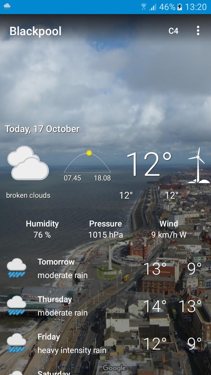 Blackpool, Lancashire - Weather