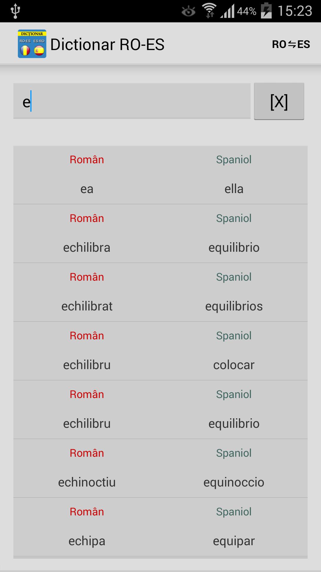 Dictionar Spaniol Roman