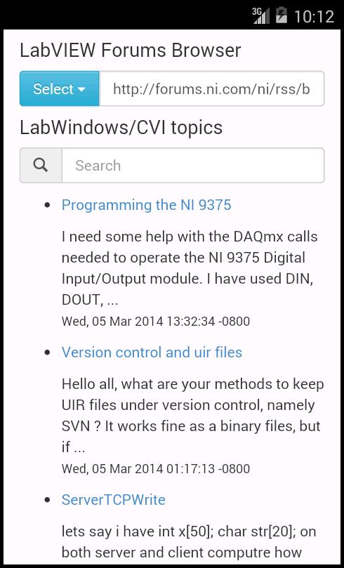 NI LabVIEW Forums Reader