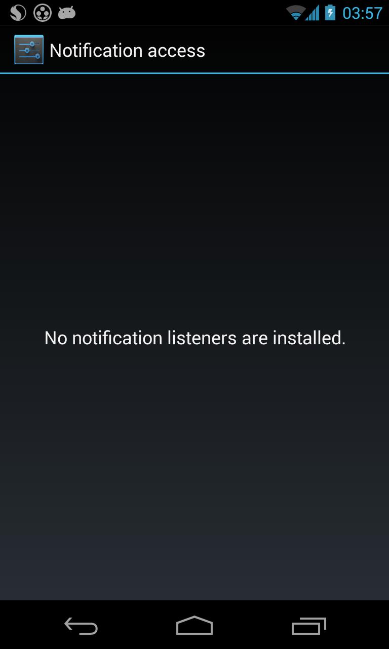 Notification Listener Settings